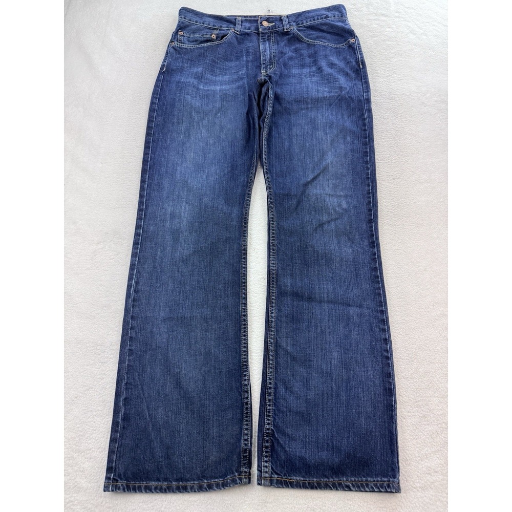 VTG Levis 503 Jeans Mens 35x34 Blue Straight Distressed Denim Red Tab